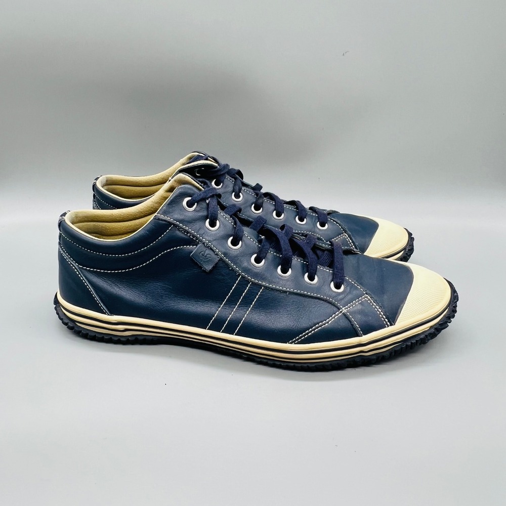 Spingle Move Shoes Mens 10 Navy Blue Leather SP-417 Low Top Sneakers Japan LL